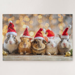 Group of small animals rabbits and guinea pigs jigsaw puzzle