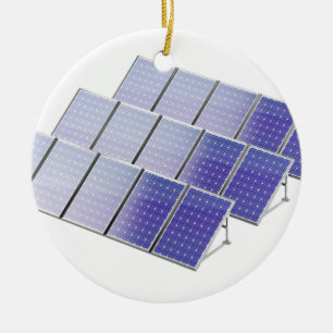 Group of solar panels ceramic tree decoration