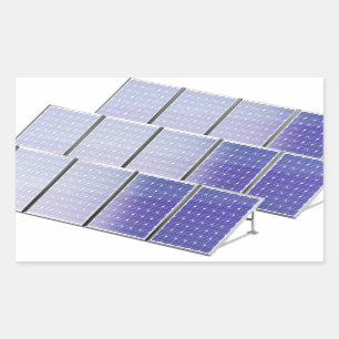 Group of solar panels rectangular sticker
