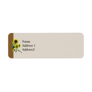 Group of Sunflowers Save the Date Return Address Label