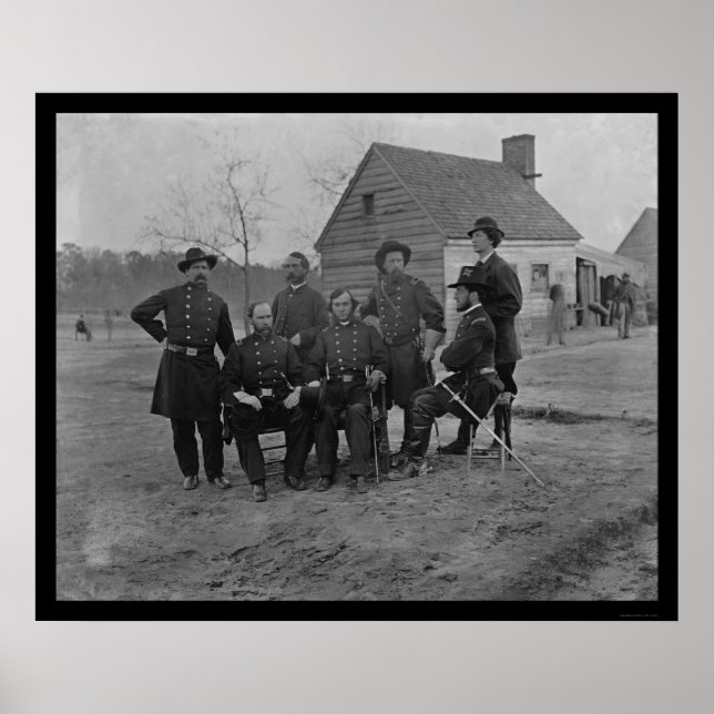 Group of Surgeons at Fort Harrison, VA 1865 Poster (Front)
