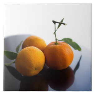 Group of the fresh tangerines ceramic tile