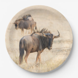 Group of wildebeest paper plate