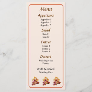 Group of Yellow and Magenta Orchids Menu