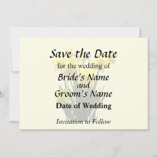 Group of Yellow Daffodils Save The Date