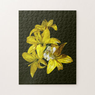 Group of Yellow Lilies Jigsaw Puzzle