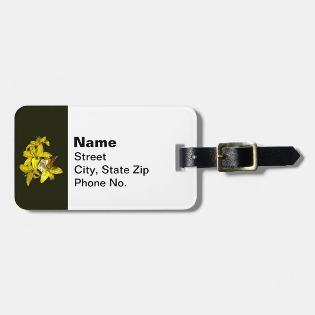 Group of Yellow Lilies Luggage Tag (Front Horizontal)