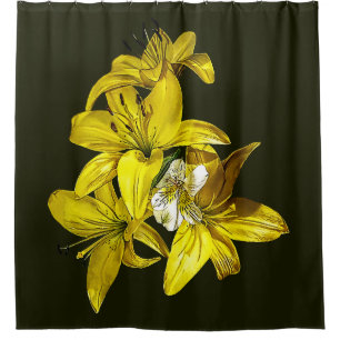 Group of Yellow Lilies Shower Curtain