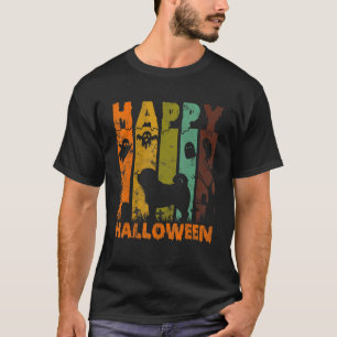 Group Pajamas Matching Halloween Costume Retro Pug T-Shirt
