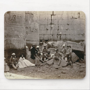 Group photograph in the Hall of Columns, Karnak, T Mouse Pad