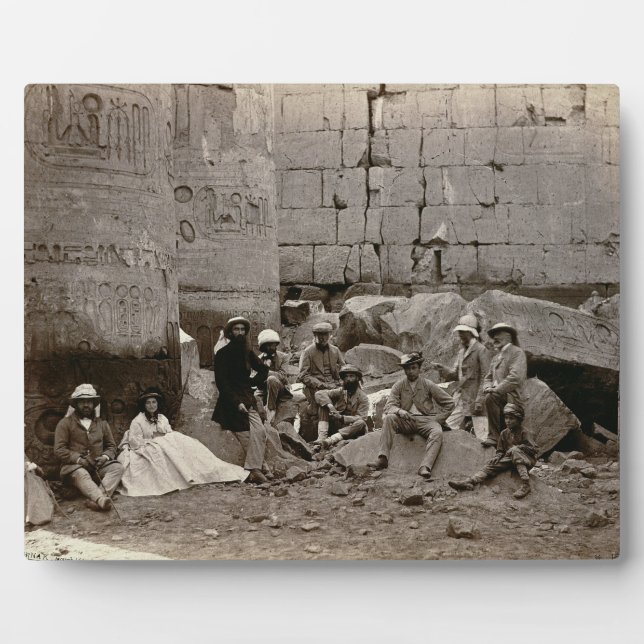 Group photograph in the Hall of Columns, Karnak, T Plaque (Front)