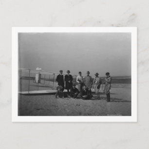 Group portrait in front of glider at Kill Postcard