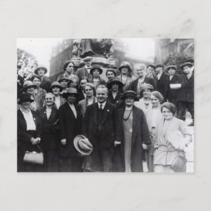 Group portrait of trade unionists postcard