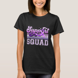 Group purple ribbon team support squad alzheimer’s T-Shirt