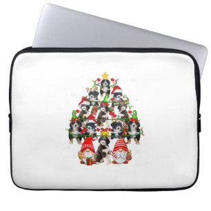Group Santa Reindeer Elf Bernedoodles As Christmas Laptop Sleeve
