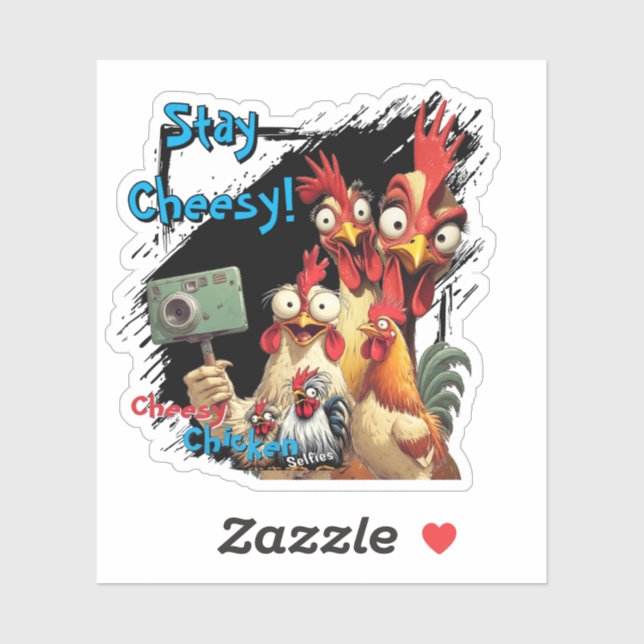 "Group Selfie Sticker" Chessy Chicken Vinyl (Sheet)