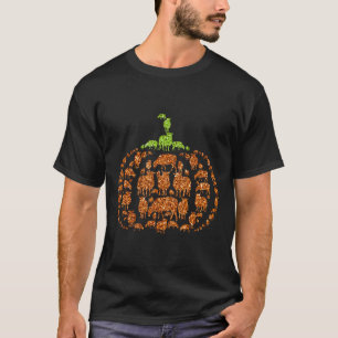 Group Sheeps Pumpkin Cute Shape Halloween Thanksgi T-Shirt
