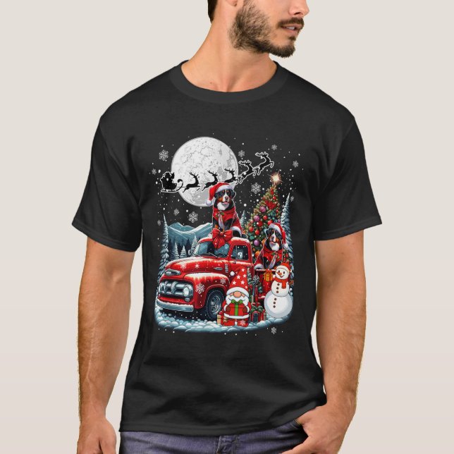 Group Xmas Gnome Santa Entlebucher Mountains On Ck T-Shirt (Front)
