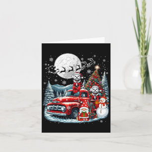 Group Xmas Gnome Snowman Santa Bichon Frises On Ck Card