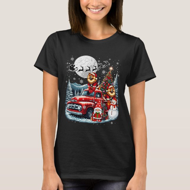 Group Xmas Gnome Snowman Santa Chow Chows On Ckup  T-Shirt (Front)