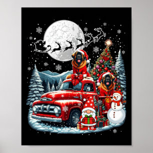 Group Xmas Gnome Snowman Santa Leonbergers On Ckup Poster
