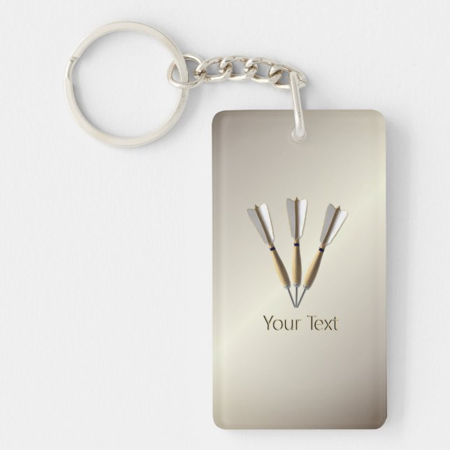 Grouped Dart Design Personal Key Ring (Front)