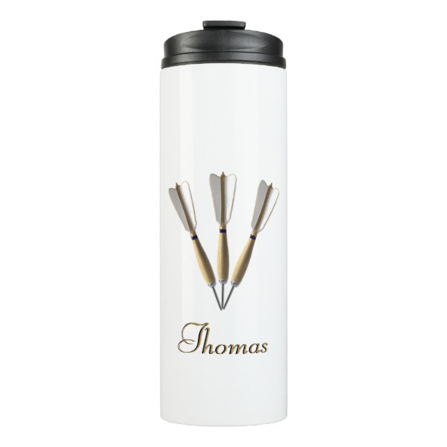 Grouped Dart Design Thermal Tumbler (Front)