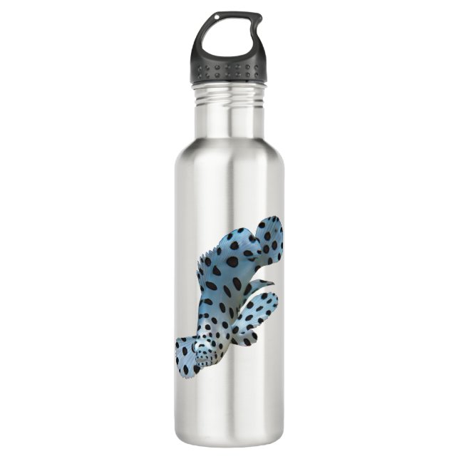 Grouper - Abstract Design - Cut out of a photo |  710 Ml Water Bottle (Front)