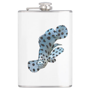 Grouper - Abstract Design - Cut out of a photo Hip Flask