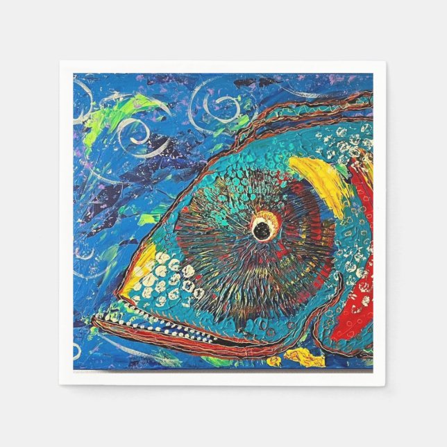 Grouper Cocktail Napkins (Front)