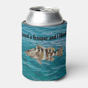 Grouper Gift Men's Fishing Decor Fisherman Decor Can Cooler