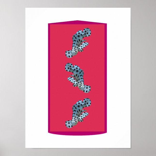 Grouper in Motion - Magenta-toned Background |  Poster (Front)