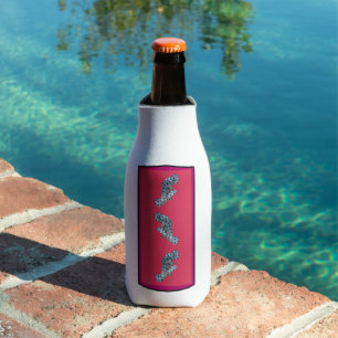 Grouper - Magenta-toned Background bordered Bottle Cooler