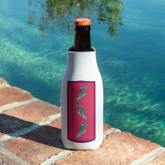 Grouper - Magenta-toned Background bordered |  Bottle Cooler (In Situ Pool)