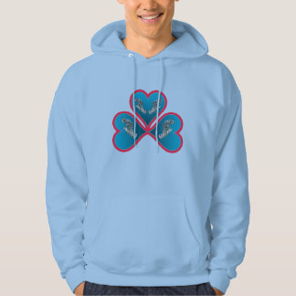 Grouper Twins - 3 Red-bordered Blue Hearts | Hoodie