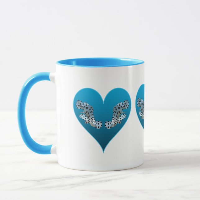 Grouperfish - Blue Hearts, arranged horizontally | Mug (Left)
