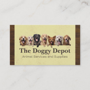 Grouping of Happy Dogs Animal Services Business Card
