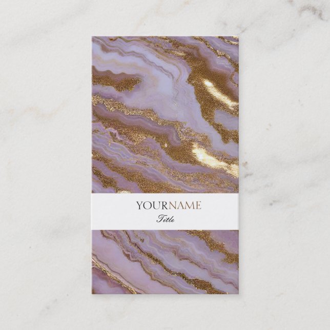 Groupon Abstract Marble Faux Gold Business Card (Front)