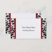 Groupon Black and Red Damask business cards (Front/Back)