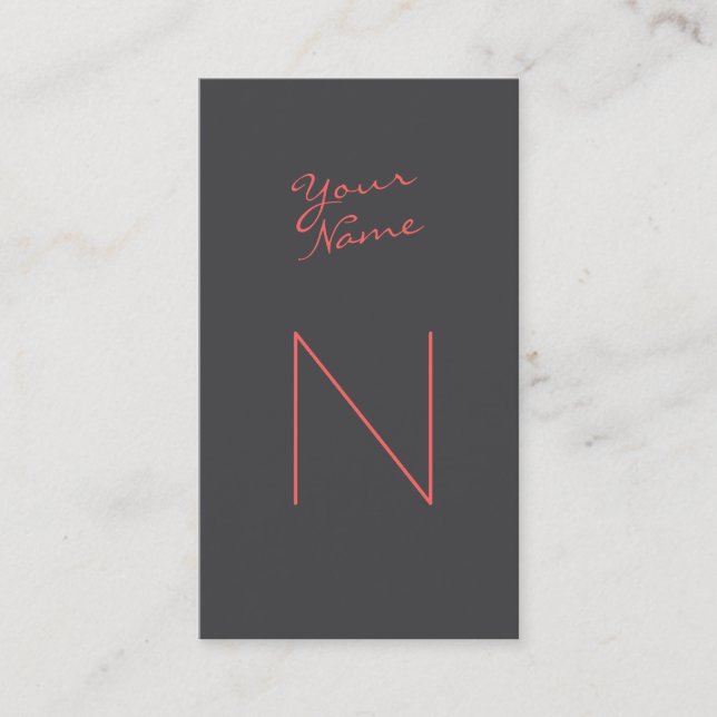 Groupon Modern Script Business Card (Front)