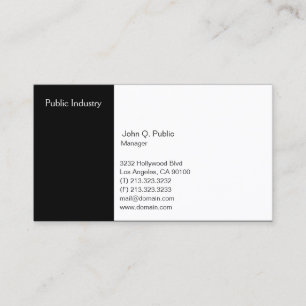Groupon Simple 2 Third White 1 Third Black Business Card