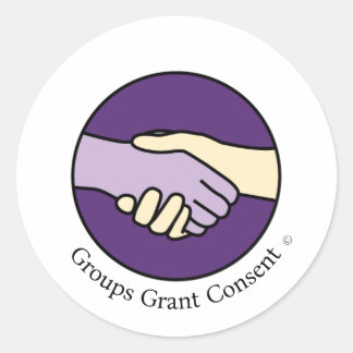 Groups Grant Consent Round Stickers