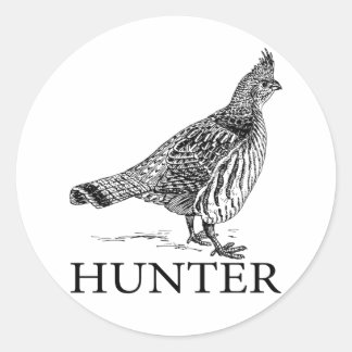 Grouse Hunter Classic Round Sticker