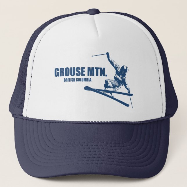 Grouse Mountain British Columbia Skier Trucker Hat (Front)