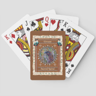 Grouse Sacred Spiral Energy Playing Cards