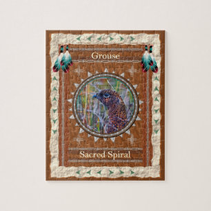 Grouse - Sacred Spiral  Jigsaw Puzzle w/ Gift Box