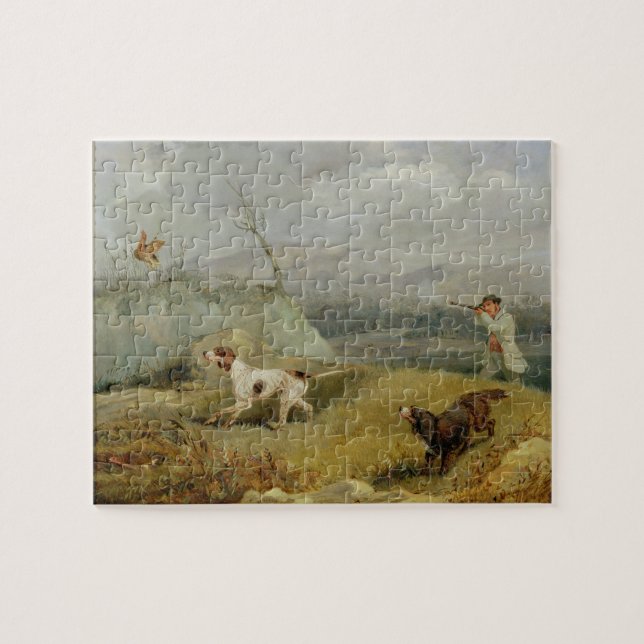 Grouse Shooting (oil on canvas) Jigsaw Puzzle (Horizontal)
