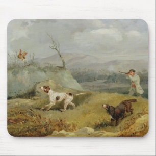 Grouse Shooting (oil on canvas) Mouse Pad