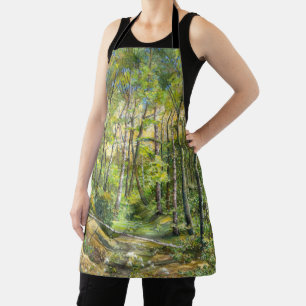 grove painting  watercolor on silk apron