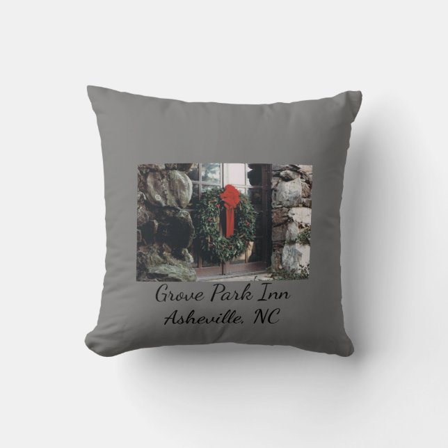Grove Park Inn Pillow with Christmas Design (Front)